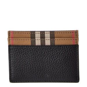 Burberry Black and Tan Card Holder
